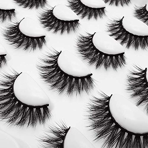 Vayator 10 Pairs 3D Mink Lashes Natural False Eyelashes Dram