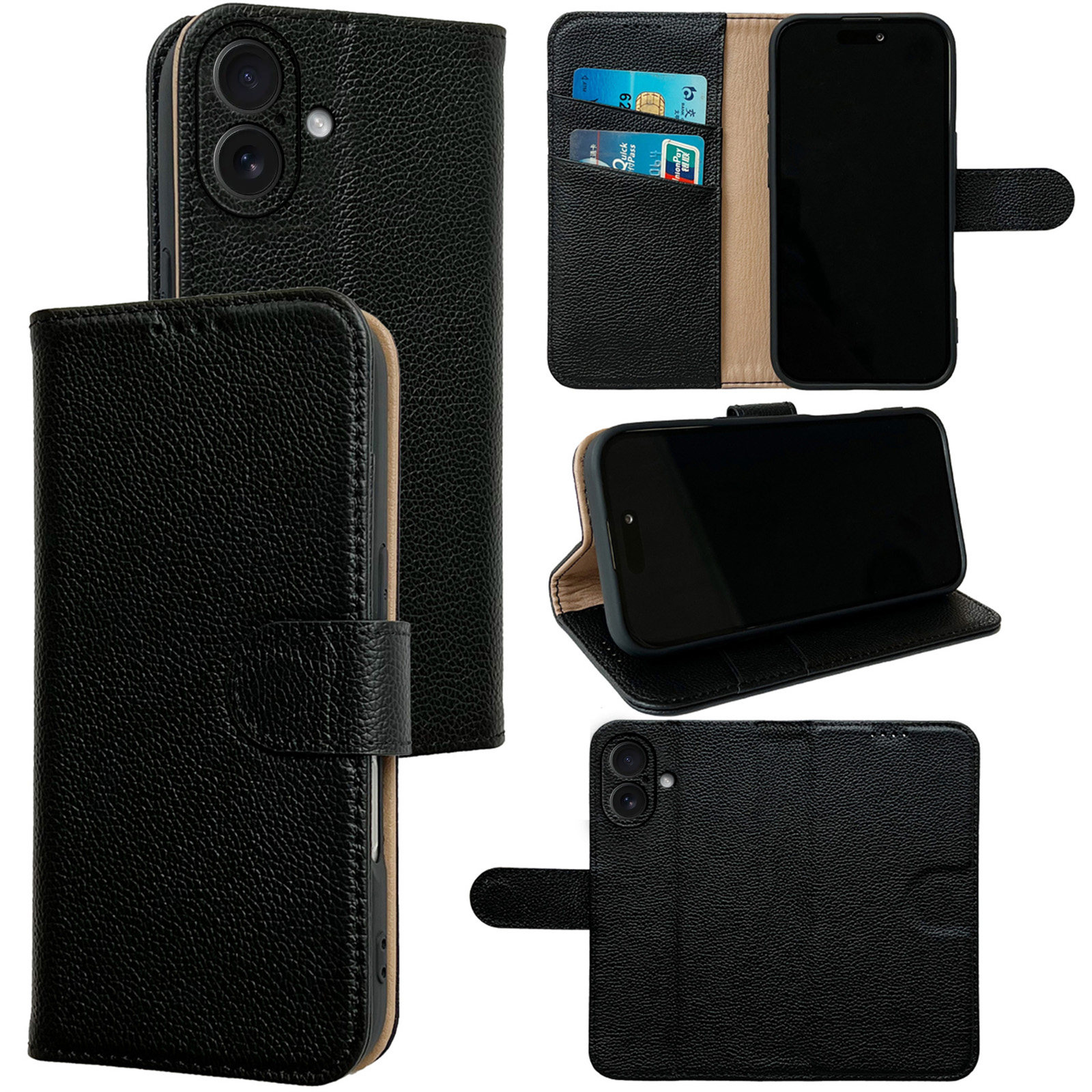 适用于苹果17promax手机壳iphone17保护套Air真皮翻盖全包插卡16钱包式时尚防摔商务磁吸二合一皮套奢华