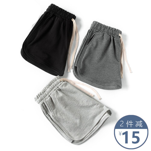 运动短裤宽松纯棉外穿夏季高腰