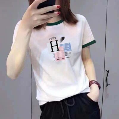 中老年妈妈装宽松显瘦短袖T恤