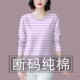 清仓捡漏外贸折扣妈妈中老年条纹打底衫 减龄长袖 遮肚T恤女上衣潮