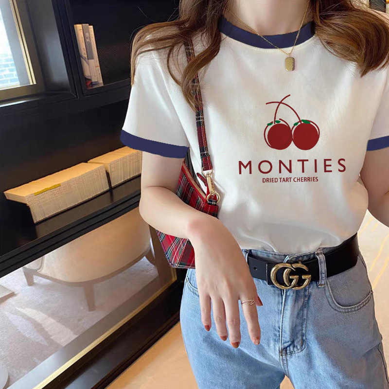 夏季小众设计感拼接撞色上衣