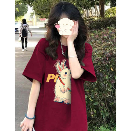 防棉短袖t恤女2025新款夏季宽松设计感小众独特别致洋气减龄上衣