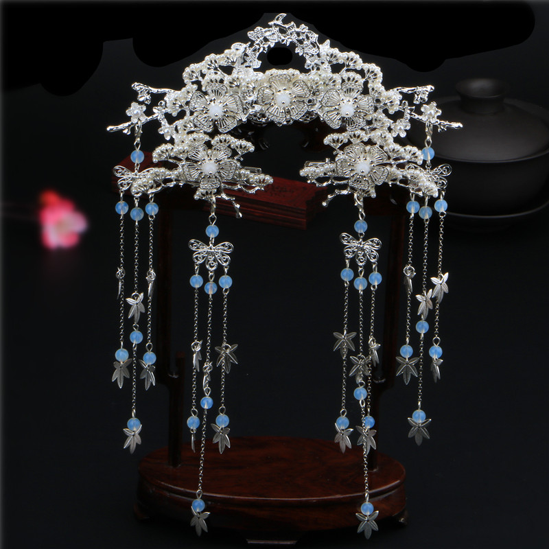 古风串珠发饰套装汉服直播表演