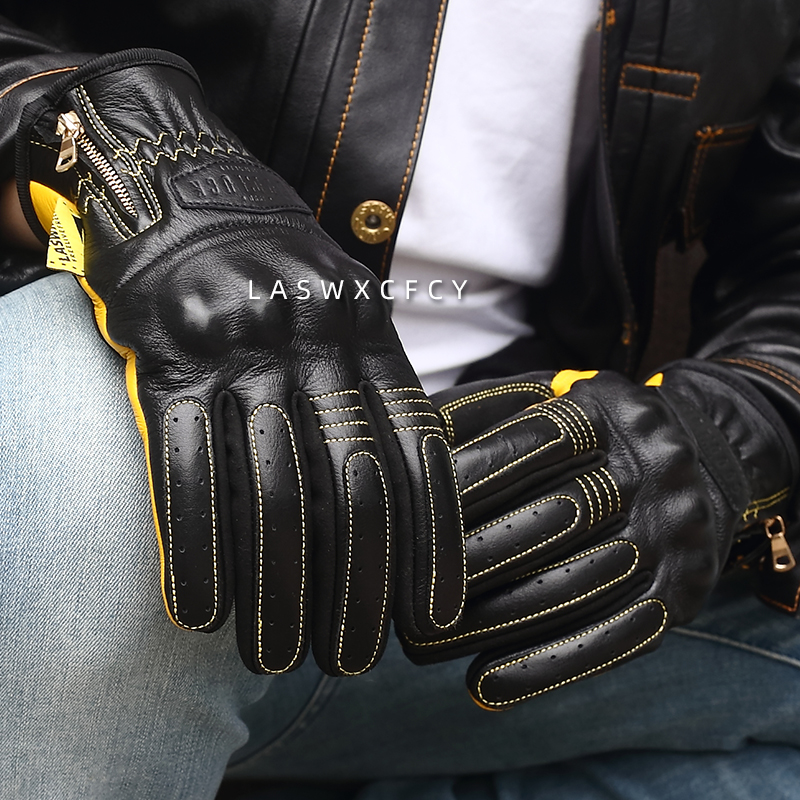 LASWXCFCY男女牛皮真皮手套