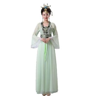 新品七仙女古装演出服花千骨同款仙清新淡雅女装汉服长裙襦裙舞蹈