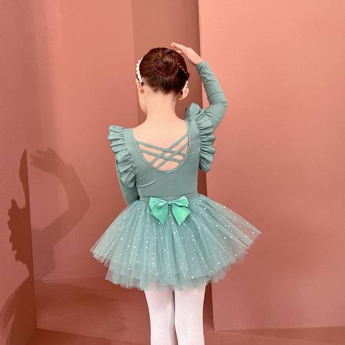 儿童舞蹈服纯棉秋季长袖