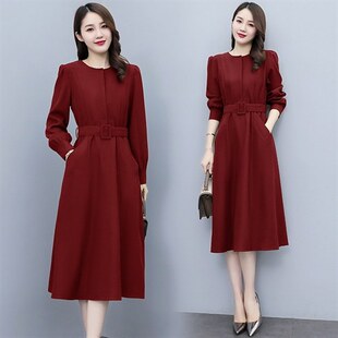 春秋气质连衣裙A22LYQ 送腰带