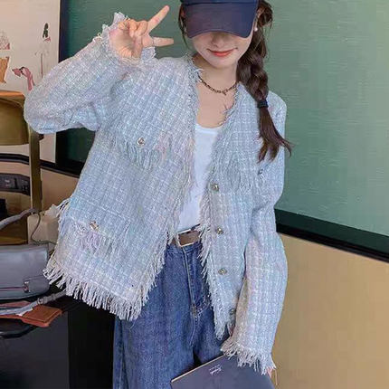 气质小香风编织外套8805WT