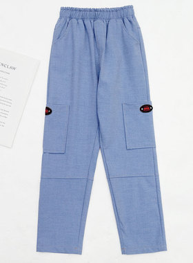 酷伽休闲裤潮春夏新款松紧腰街头舒适tong装牛仔裤1903