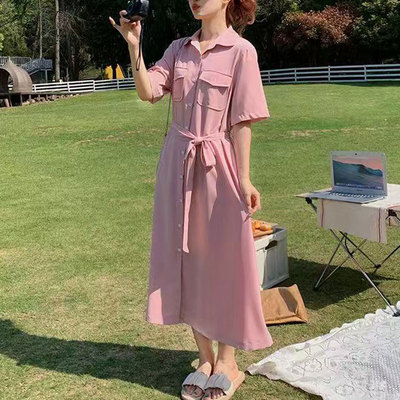 西装气质女神 夏季气质连衣裙8056LYQ 送腰带