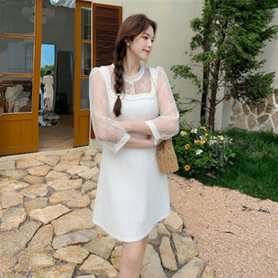 重工蕾丝亮片提花连衣裙2515LYQ