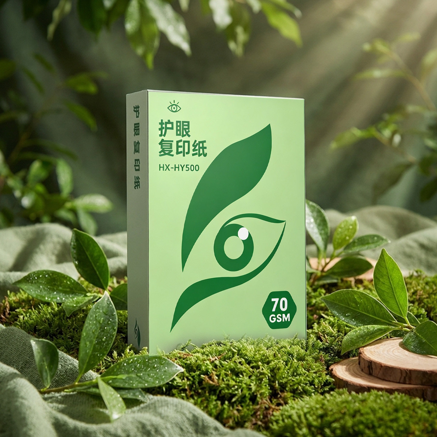 互信护眼A4纸复印纸双面打印70g纯木浆不卡纸打印清晰整箱5包装500张学生办公学习考研刷题幼儿园草稿纸