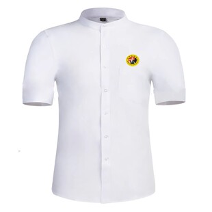 武术散打裁判服明襟立领白衬衣武术协会比赛裁判员短袖衬衣武协服