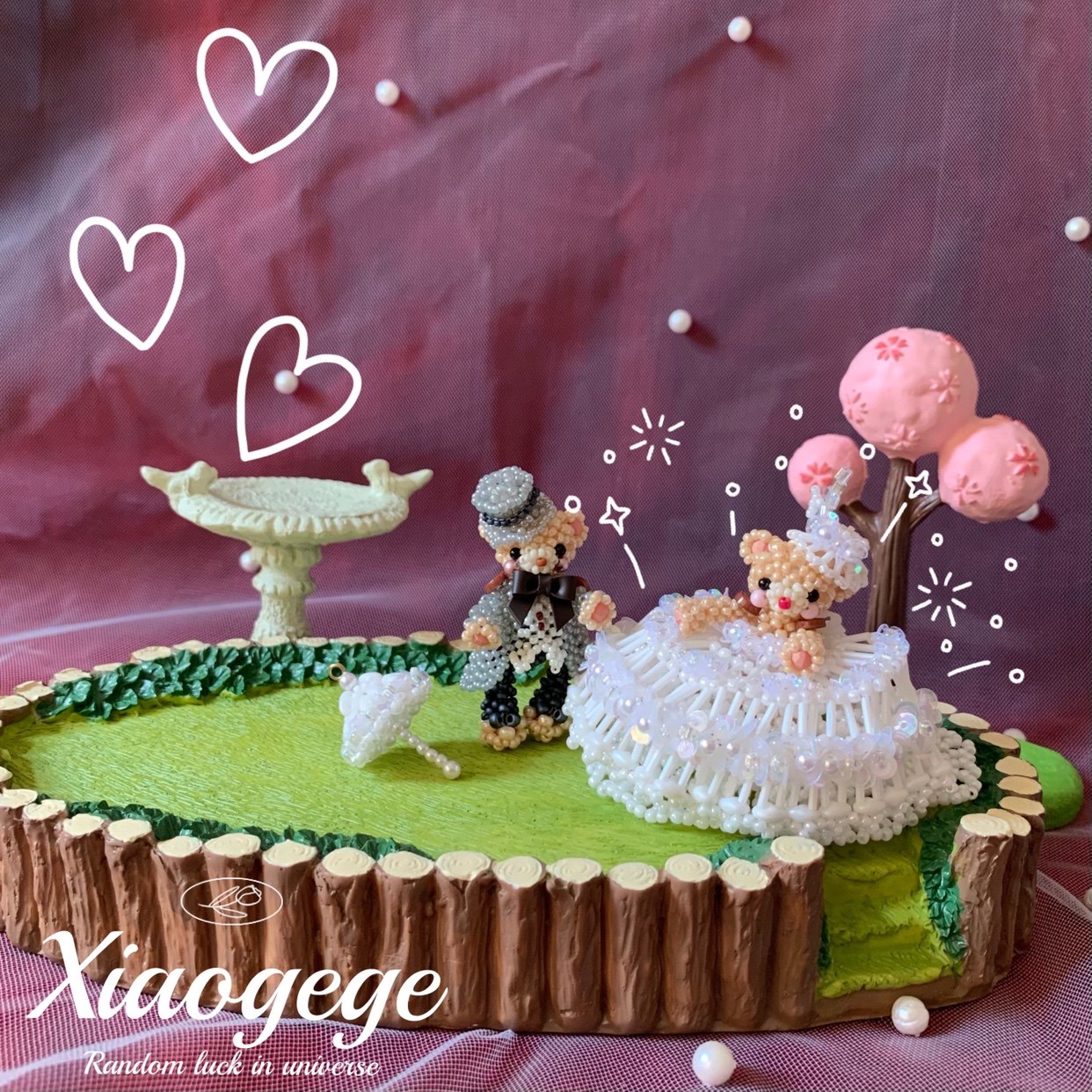 日本情侣结婚礼物材料包手工串珠