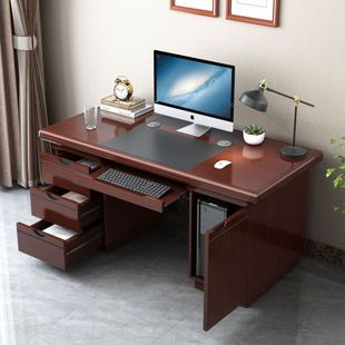桌带抽屉主管桌1.6米单位办公桌厂家 商用办公桌油漆1.4米电脑台式