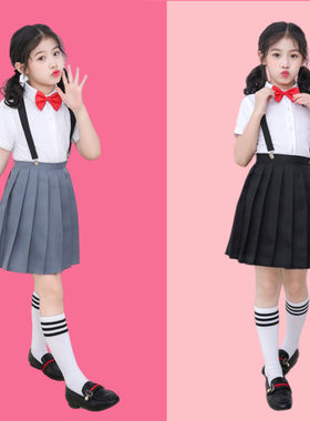 女童半身裙2023新款百褶裙