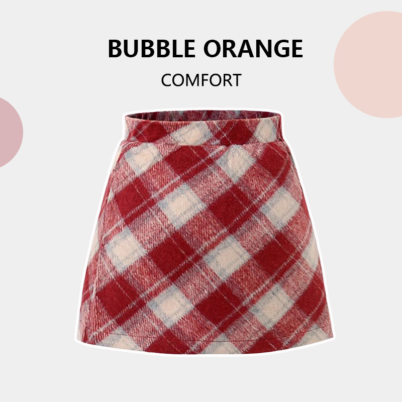 女童毛呢半身裙秋冬2026新款春节过年红色洋气儿童格纹包臀短裙子,童装/婴儿装/亲子装,半身裙,淘宝优惠券,粉丝福利购,淘宝优惠卷