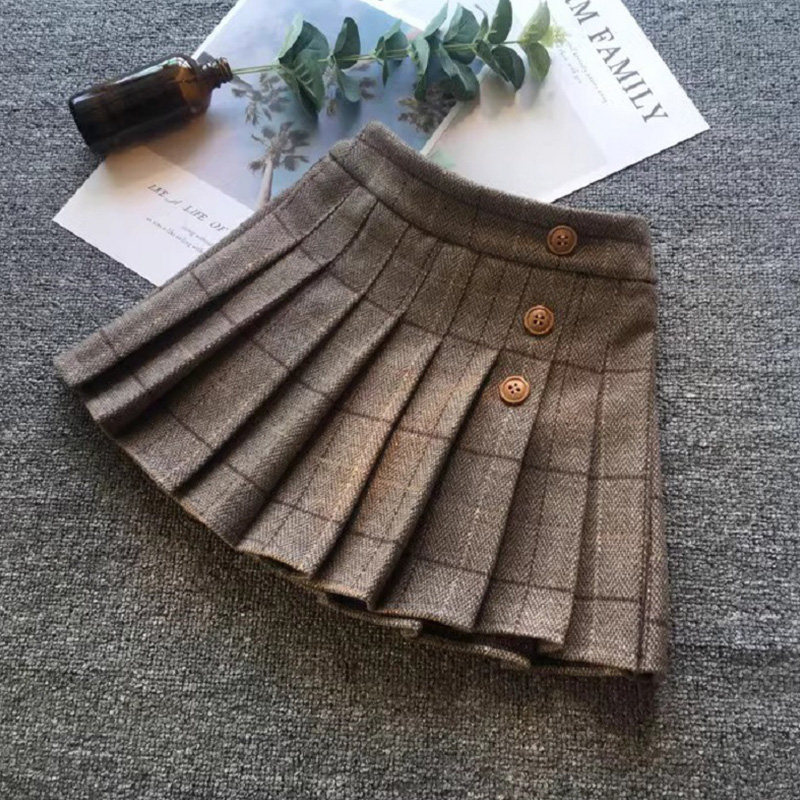 女童毛呢半身裙格子加绒儿童百褶裙秋冬装短裙子宝宝JK学院风大童,童装/婴儿装/亲子装,半身裙,淘宝优惠券,粉丝福利购,淘宝优惠卷