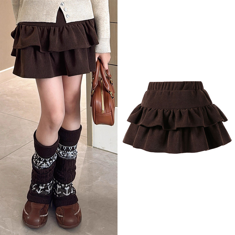 女童蛋糕裙秋冬灯芯绒学生高腰短裙儿童复古A字蓬蓬半身裙裤女孩,童装/婴儿装/亲子装,半身裙,淘宝优惠券,粉丝福利购,淘宝优惠卷