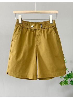 2025夏季新款女士松紧高腰直筒短裤爆款宽松小个子五分休闲裤子潮