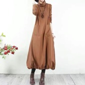 长袖 品牌折扣店外贸出口断码 阔太太高端洋气中长款 秋季 连衣裙 女装