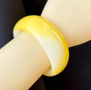 黄龙玉金丝玉手镯冰种玉镯女天然玉石手镯黄玉翡翠黄色黄翡送礼物