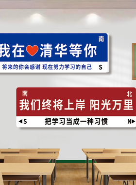 我在清华北大等你励志标语门墙贴