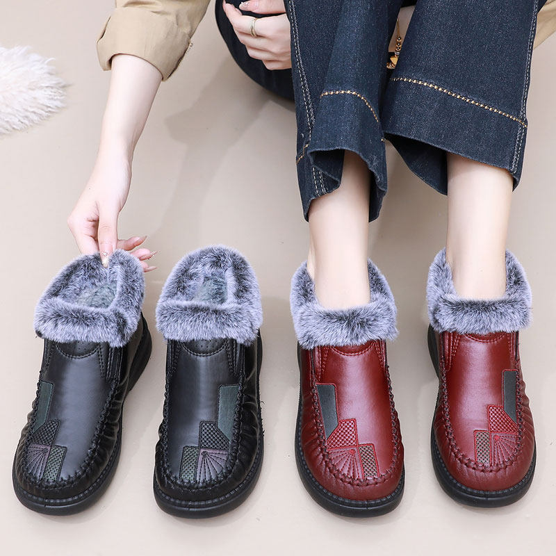 老北京布鞋女冬季加绒保暖中老年妈妈鞋新款防滑防水软底老人棉鞋,女鞋,时装靴,淘宝优惠券,粉丝福利购,淘宝优惠卷