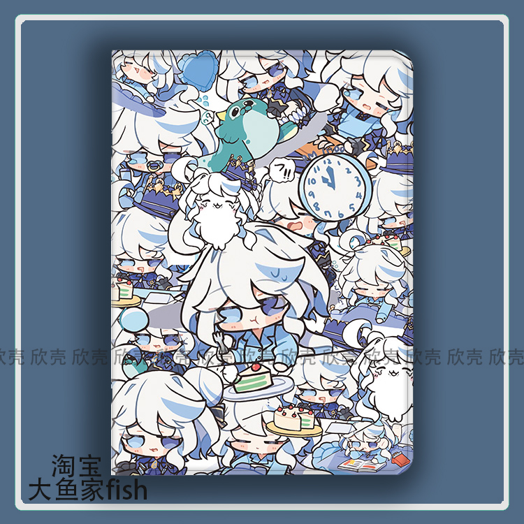 原神芙宁娜水神适用iPad10.2苹果Pro11寸Air3/4华为matepad10.8平板mini6保护套小米5Pro小新plus荣耀v7pro