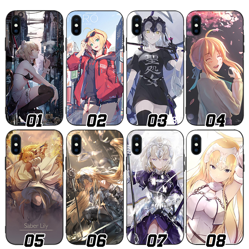 fate/fgo吾王saber贞德手机壳适用11PRO苹果XSMAX磨砂软8plus动漫