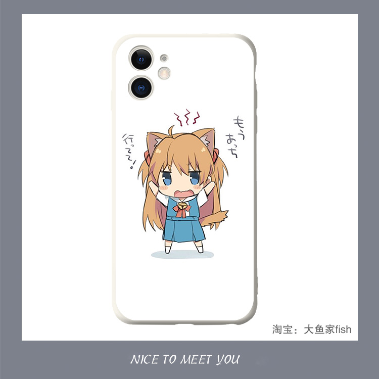 EVA明日香手机壳适用iphone11苹果12Pro  XSMAX软8P荣耀V20