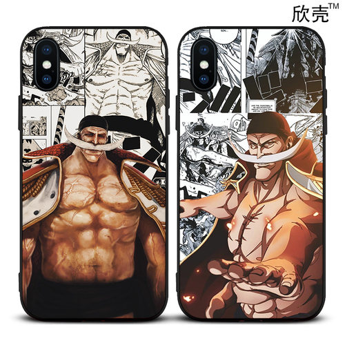 动漫海贼王白胡子手机壳适用iPhone11proXSMAX苹果6s软7防摔8plus