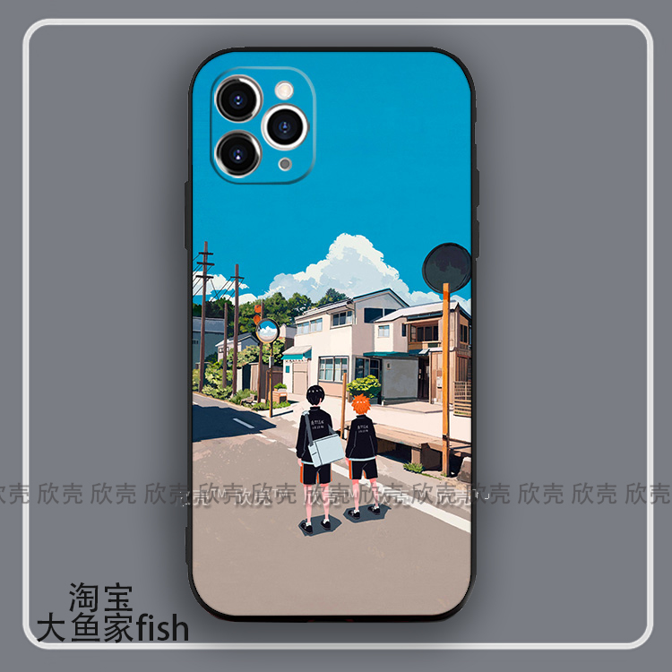排球少年动漫周边手机壳适用iphone14promax日向翔阳12硅胶78plus苹果13红米note9小米10一加ACE2华为P50荣耀