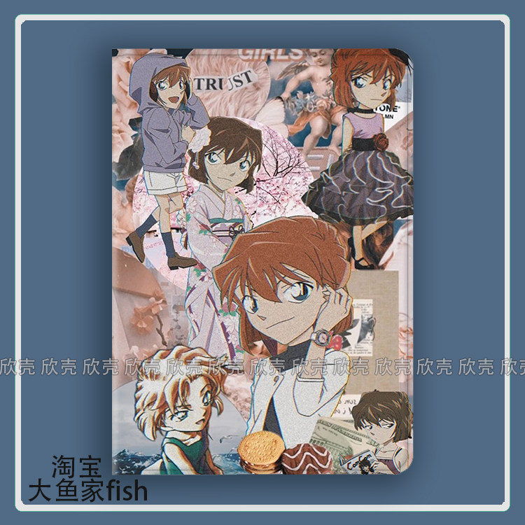 柯南 灰原哀适用iPad10.2苹果Pro11寸Air4/5/6华为matepad10.8保护套mini5/6小米6spro荣耀x8pro名侦探vivo13