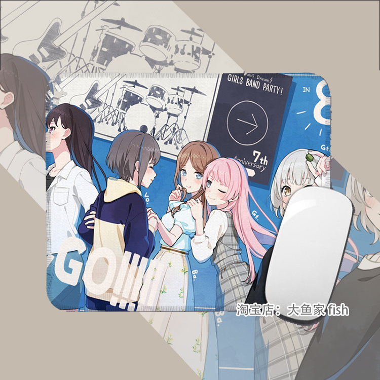 BanG Dream!邦邦MyGO周边 小号动漫办公桌垫 锁边鼠标垫 硅胶防滑