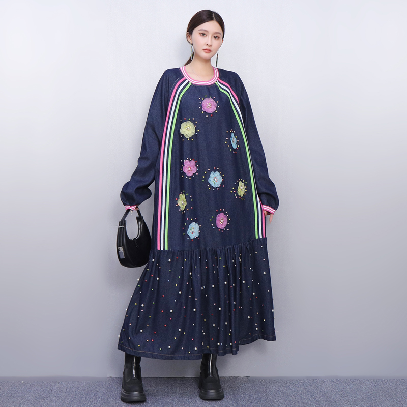 小众设计感牛仔连衣裙