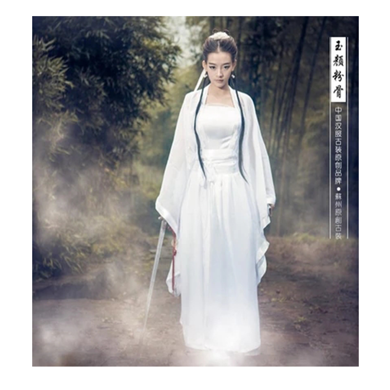 神雕侠侣小龙女白色仙摄影贵妃服