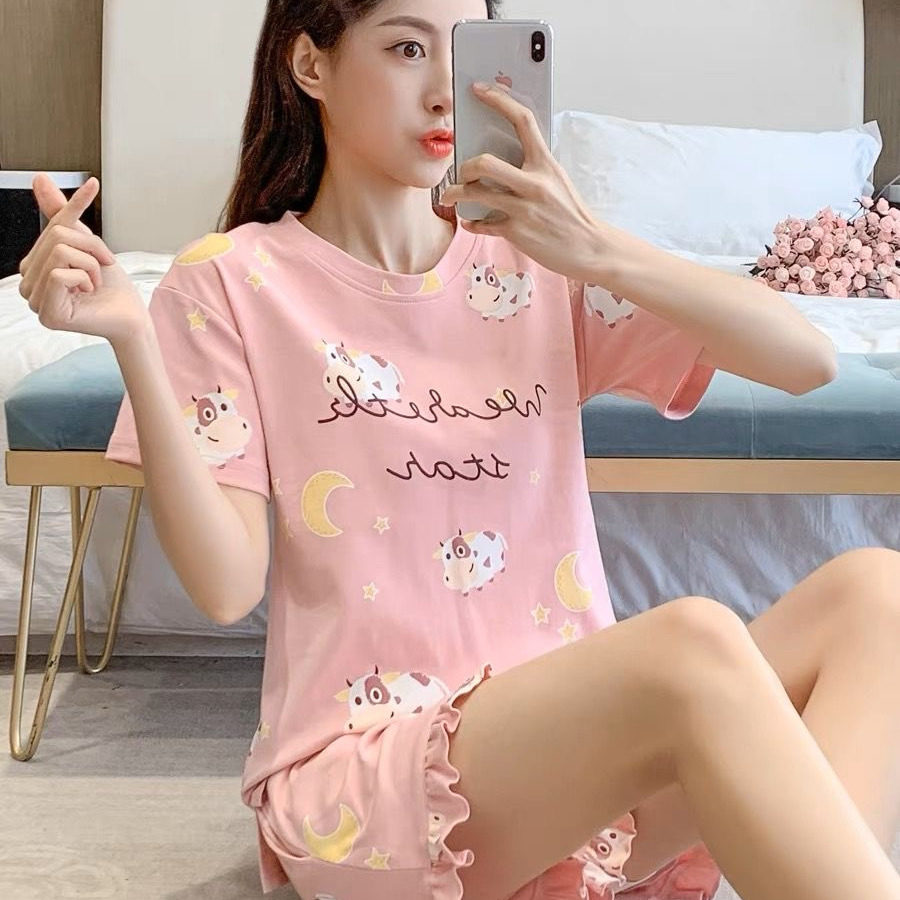 夏季睡衣女士套装甜美可爱家居服