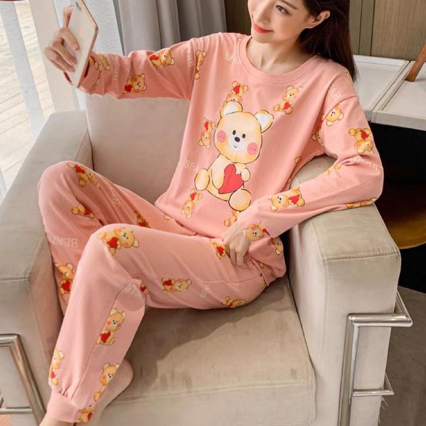 两件套小熊家居服长袖家居服睡衣