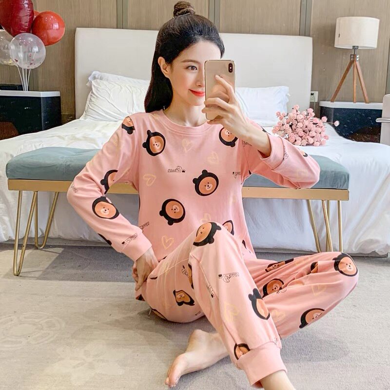 学生可爱外穿睡衣女款春秋款居家2026新款长袖长裤家居服两件套