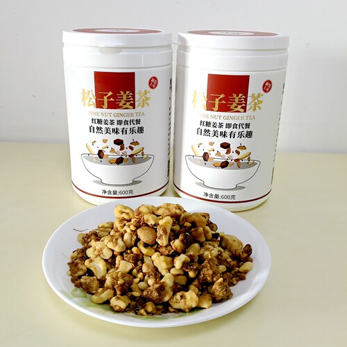 松子姜茶600g罐装手工姜汁红糖