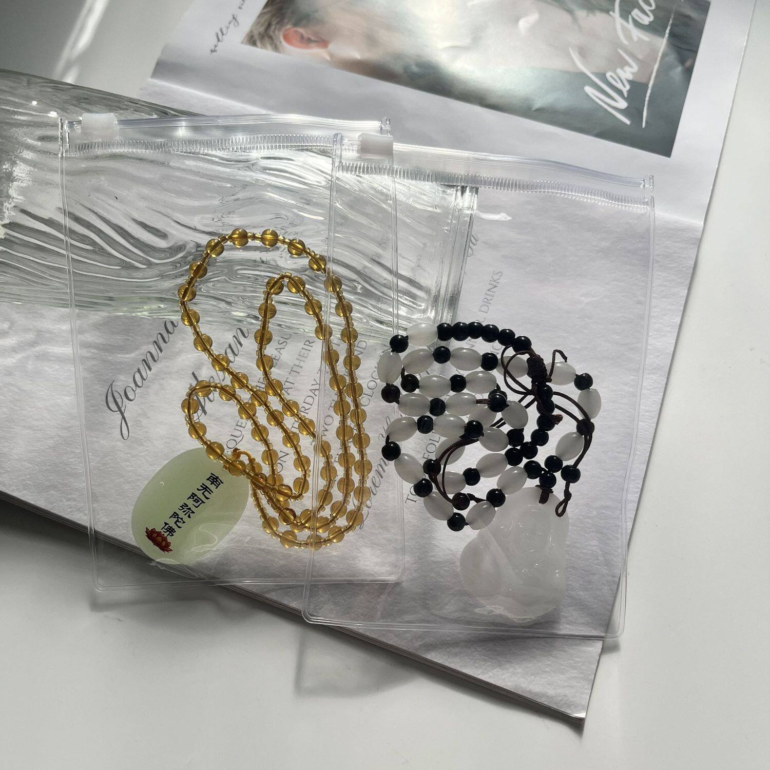 PVC拉链袋透明盲盒首饰品手镯文具古玩塑料包装袋化妆品项链收纳
