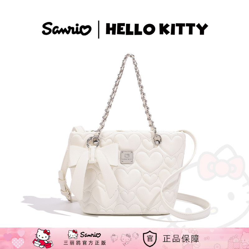 HelloKitty凯蒂猫托特包时尚链条桃心单肩包包女小香风斜挎手提包