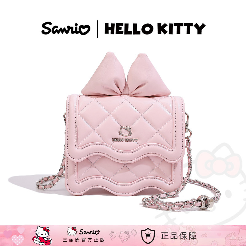 HelloKitty蝴蝶结小众设计小方包图片