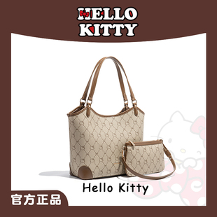 HelloKitty凱蒂貓托特包大容量印花腋下包女時尚 高級感單肩子母包