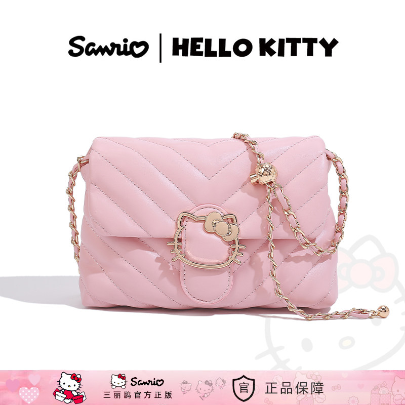 HelloKitty凯蒂猫链条小方包小众设计单肩包包女少女风斜挎信封包