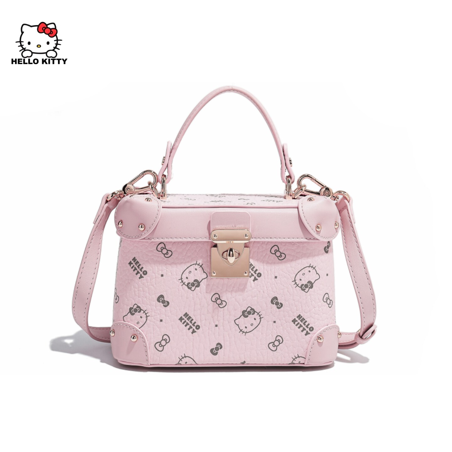 HelloKitty凯蒂猫盒子包时尚小众女士斜挎包高级感印花单肩手提包