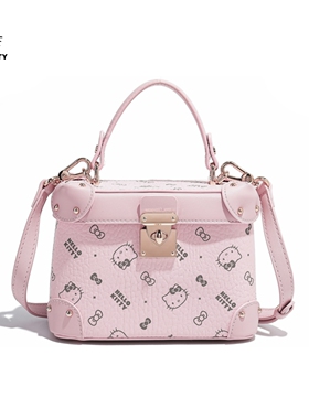 HelloKitty凯蒂猫盒子包时尚小众女士斜挎包高级感印花单肩手提包