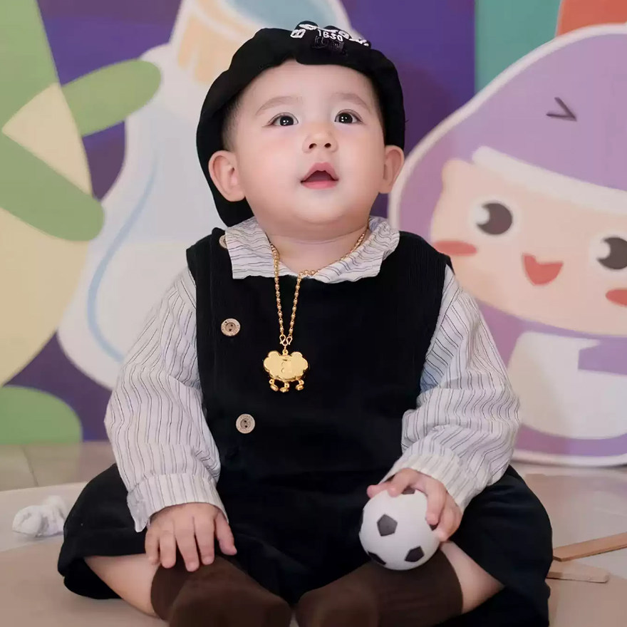 男宝宝一周岁礼服春季男童小西装套装婴幼儿童百天生日宴抓周衣服